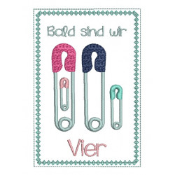 ITH - Postkarte Sicherheitsnadel Schwanger 4